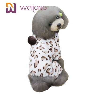 Customizable 100% Poly Print Pet Pajama For Autumn / Winter Dog Flannel Pajamas