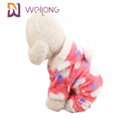 Customizable 100% Poly Print Pet Pajama For Autumn / Winter Dog Flannel Pajamas