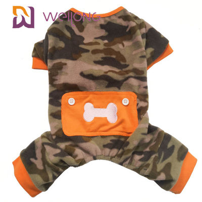 Poly Fleece Winter Pet Pajama Camo Skull Dog Fleece Onesie