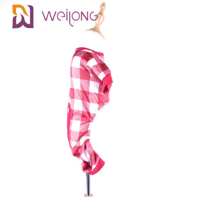 Poly Soft Fabric Red Plaid Dog Pajamas / BSCI Large Dog Pajamas