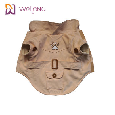 Embroider Windbreaker Poly Suede Dog Coat Customized for Autumn / Winter