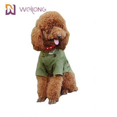 Spring Cat Wind Pet Coat Snaps Opening Cotton Twill Dog Trench Coat