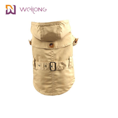 Spring Cat Wind Pet Coat Snaps Opening Cotton Twill Dog Trench Coat