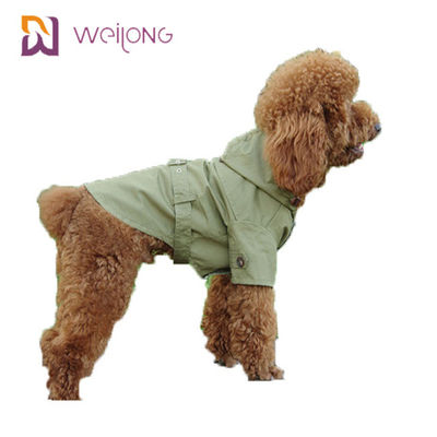 Spring Cat Wind Pet Coat Snaps Opening Cotton Twill Dog Trench Coat