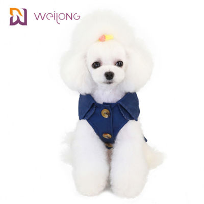 Button Opening Dust Cat Winter Wear Plaid Cotton Canvas Pet Windbreaker For Dogs