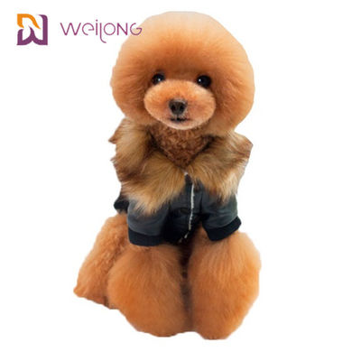 Customized Faux Fur Leatheret Pet Coat Dog Winter Clothes