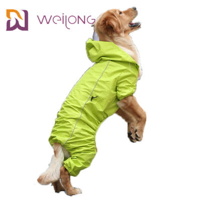 Safety Stripe Pet Raincoat Full Customization Dog Reflective Raincoat
