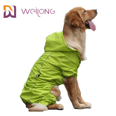 Safety Stripe Pet Raincoat Full Customization Dog Reflective Raincoat