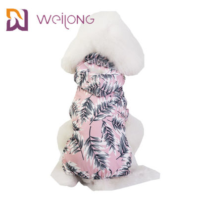Customized Digital Print Waterproof Fabric Pet Raincoat Draw Cord Small Dog Raincoat