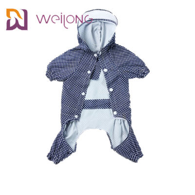 Waterproof Hooded Pet Raincoat Snaps Opening Digital Print PU Print