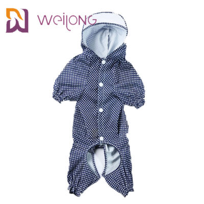 Waterproof Hooded Pet Raincoat Snaps Opening Digital Print PU Print