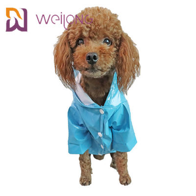 PU Leather Lightweight Pet Raincoat Windproof Puppy Rain Jacket
