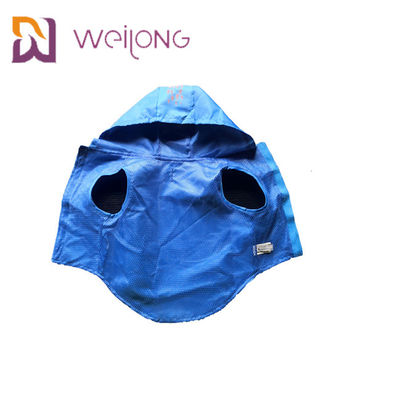 Velcro Opening Rubber Print Waterproof Pet Raincoat Blue XS-XL