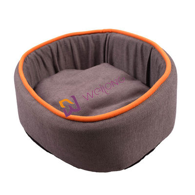 Round Flax Donut Fully Washable Dog Bed Self Warming BSCI dog comfort bed