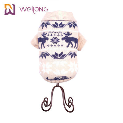 Fall And Winter Snowflake Argyle Knitted Dog Sweater Customized