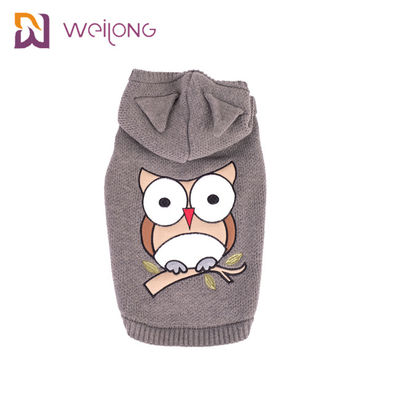 Acrylic Cloth Dog Hoodie Embroidered Knit Pet Sweater Knitted Cat Jumper