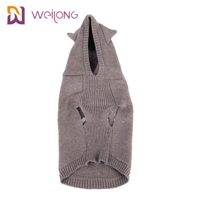 Acrylic Cloth Dog Hoodie Embroidered Knit Pet Sweater Knitted Cat Jumper