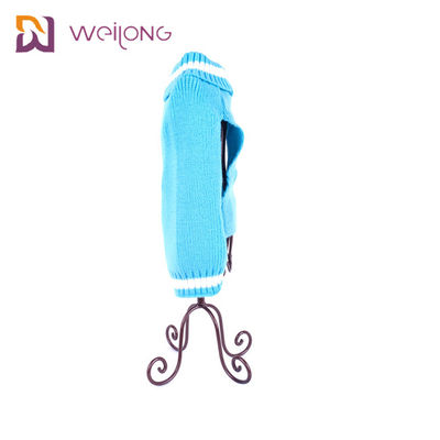 Embroidered Patch Coloured Knitted Dog Coats Customized