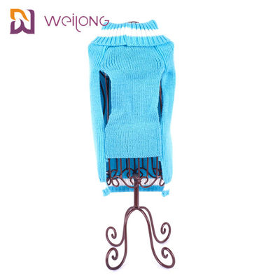 Embroidered Patch Coloured Knitted Dog Coats Customized