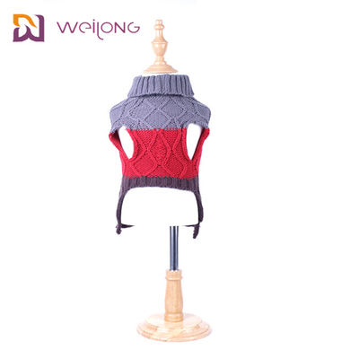 Color Matching Pet Clothing Customized ISO9001 WMT Knitted Dog Jumpers