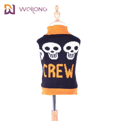 Acrylic Halloween Pet Clothing Customized BSCI Knit Pet Sweater