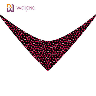 Valentines Day Pet Bandana Double Cotton Triangle Scarf Pet Holiday Bib Set