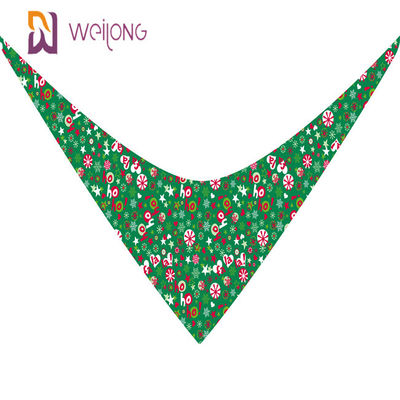 Premium Durable Fabric Dog Christmas Bandana Unique Shape Adjustable Fit