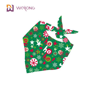 Premium Durable Fabric Dog Christmas Bandana Unique Shape Adjustable Fit