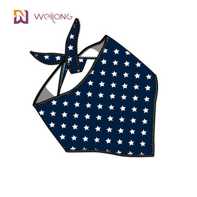 Unique Shape Adjustable Fit Pet Bandana Premium Durable Fabric Stars Stripes designer dog bandanas