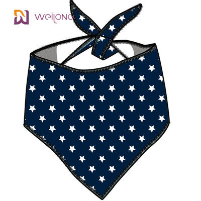 Unique Shape Adjustable Fit Pet Bandana Premium Durable Fabric Stars Stripes designer dog bandanas