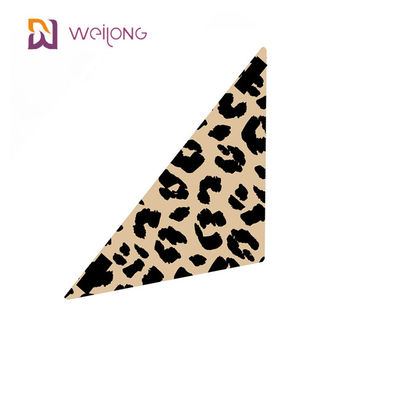 Poly Poplin Leopard Print Pet Bandana Customization Digital Printing Small Dog Bandanas