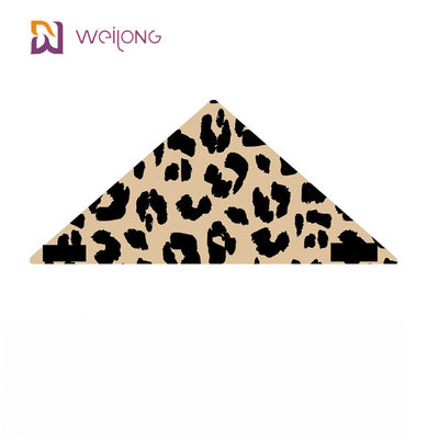 Poly Poplin Leopard Print Pet Bandana Customization Digital Printing Small Dog Bandanas