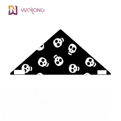 BSCI Halloween Dog Bandanas Fashionable Soft Triangle Bibs Scarf with Skull Pattern