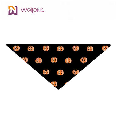 Pumpkin Halloween Dog Scarf Bandana Triangle Bibs Scarf Accessories Digital Printing