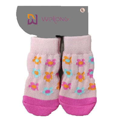 Pet Anti Slip Knit Dog Socks&amp;Cat Socks with Rubber Reinforcement Paw Protector