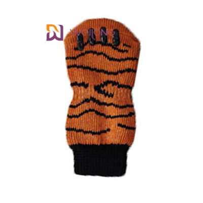 Cotton Spandex Non Slip Dog Socks Imitation Of Tiger Stripes for dogs paws