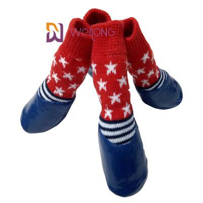 Waterproof Pet Socks With Straps Rubber Sole Gripper Outdoor Anti Slip Dog Socks Boot