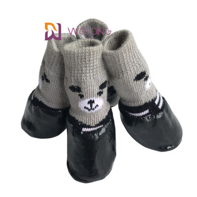 Waterproof Pet Socks With Straps Rubber Sole Gripper Outdoor Anti Slip Dog Socks Boot