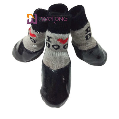 Waterproof Pet Socks With Straps Rubber Sole Gripper Outdoor Anti Slip Dog Socks Boot